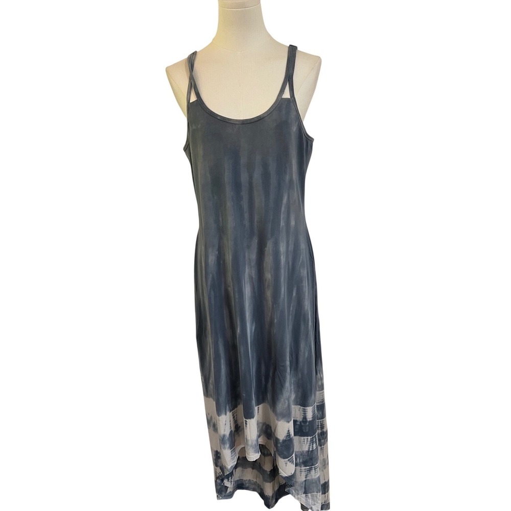 Athleta Seabreeze Tie Dye High-Low Tank Dress Midi Maxi Shelf Bra Coastal